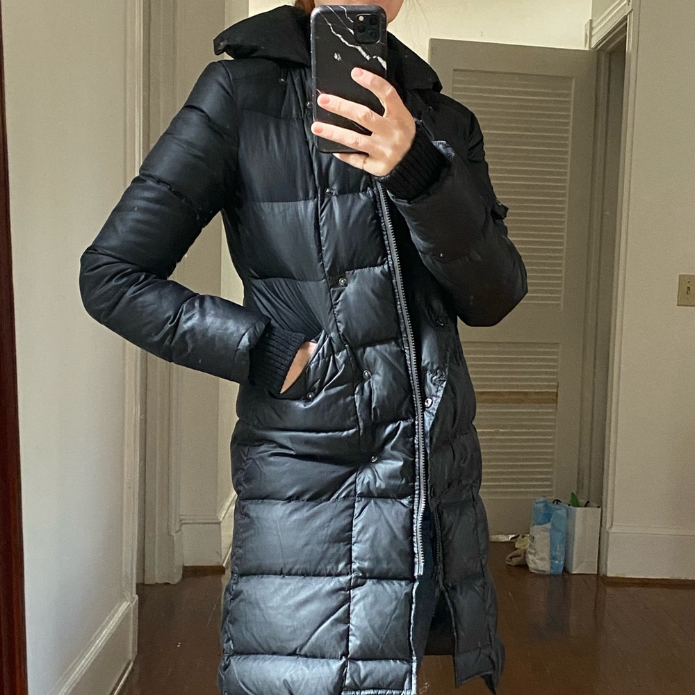 Black puffer coat